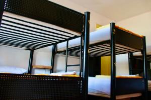 two bunk beds sitting in a room at Massiosare El Hostal in Mexico City