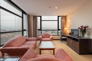 Χώρος καθιστικού στο Red River View Hotel