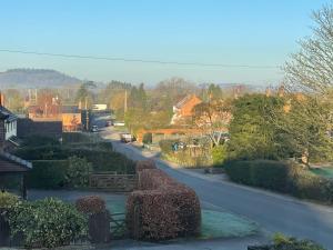 a view of a street in a residential neighborhood at Hartpury B&B in Hartpury