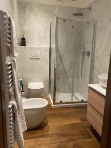 Koupelna v ubytování Hotel Europa