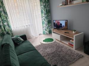 Televízia a/alebo spoločenská miestnosť v ubytovaní POKOJE GOŚCINNE UZDROVISCO CIEPLICE