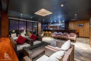 Χώρος καθιστικού στο Red River View Hotel