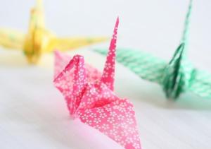 a pink origami star sitting on a table at APA Hotel Shin Osaka Minamikata Ekimae in Osaka