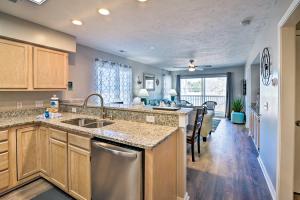 
A kitchen or kitchenette at Swim, Golf, Play - Beachy River Oaks Condo!
