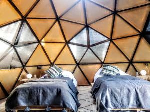 Postel nebo postele na pokoji v ubytování Tatooine Stars Camp
