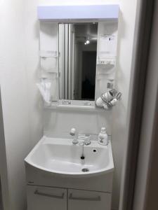 Ogi-Ohashi Apartment tesisinde bir banyo