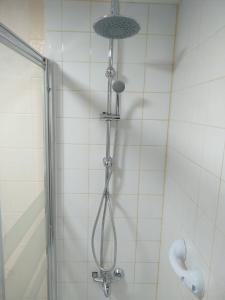 y baño con ducha con cabezal de ducha. en Amazing Studio Torremolinos, en Torremolinos