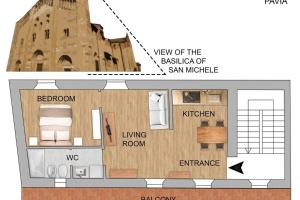 The floor plan of Maison Marina_Pavia San Michele Centro Storico
