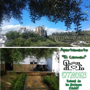 - une vue sur la ville depuis le jardin d'une maison dans l'établissement Apartamento El Carmen, à Setenil de las Bodegas