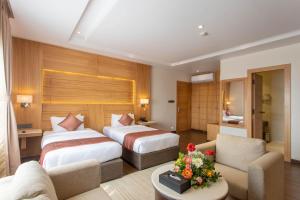 Postel nebo postele na pokoji v ubytování Hotel Da Flamingo