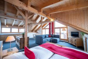 Voodi või voodid majutusasutuse Hotel Engiadina toas