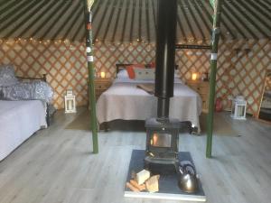 Penbedw Uchaf Estate - Rural retreats, tennis客房内的一张或多张床位
