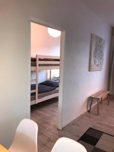 Postel nebo postele na pokoji v ubytování Apartmán Orlické Záhoří