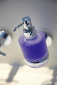 a close up of a purple bottle of toothpaste at Malmaison London in London