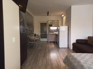 Kuchyň nebo kuchyňský kout v ubytování La Siesta Bogács Apartman