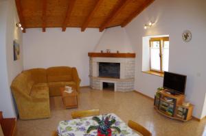 salon z kanapą i kominkiem w obiekcie House Elvis, Sveti Kirin w mieście Vodnjan