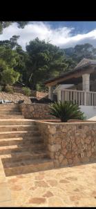 a set of stairs in front of a house at Casa Fortuna in Sveta Nedelja