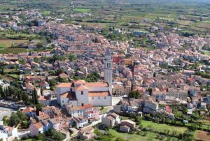 Widok na miasto Vodnjan z tego domu wakacyjnego