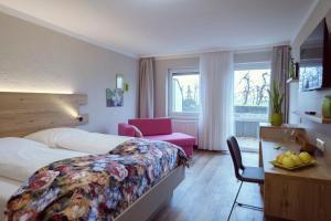 Postel nebo postele na pokoji v ubytování Apfelblüte bed & breakfast 8 km vom Bodensee