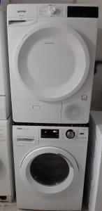 a white washer and dryer in a room at Apartment in Abstatt mit 5min zur A81 in Abstatt