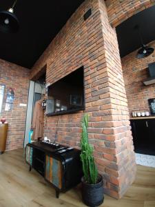 Televízia a/alebo spoločenská miestnosť v ubytovaní LOFT 57 CENTRUM