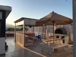 A patio or other outdoor area at Station House
