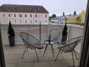 Balkón nebo terasa v ubytování City Appartement Wien-Schwechat