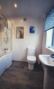 A bathroom at Yr Hen Berllan in the Beautiful Rowen