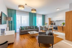 Køkken eller tekøkken på Ambria Apartments Platan Complex