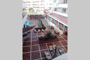 an overhead view of a courtyard on a cruise ship at Apartment near the beach in Playa de las Americas