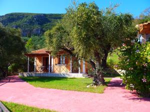 a small house with a tree in front of it at Archontiko Villas in Alykes