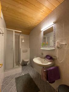 Koupelna v ubytování Aparts Handle und Haus Bergblick + 37 fotografií