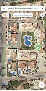 ein Screenshot einer Stadtplanung mit einer Straße in der Unterkunft 2-Bed Apartment 10 min drive to the Beach! in Ciudad Quesada