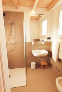 a bathroom with a shower and a sink at Affittacamere L'Orto dei nonni in Levanto +40 photos