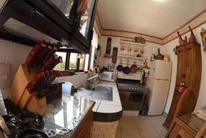 A kitchen or kitchenette at HOTEL CASA LIMON