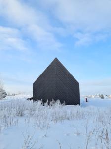 Cottage in Svencele by Curonian Lagoon om vinteren
