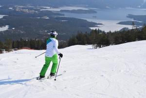 a person on skis on a snow covered slope at Ferienhaus Fjellblikken in Sinnes