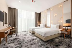 Katil atau katil-katil dalam bilik di Tryp by Wyndham Istanbul Topkapi