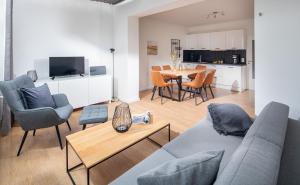 Η κουζίνα ή μικρή κουζίνα στο Strandloft Drei Norderney
