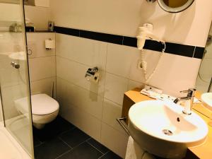 Een badkamer bij Landgasthof Hotel Löwen