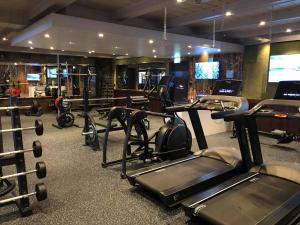 Fitness centrum a/nebo fitness zařízení v ubytování Fanitullen Apartments