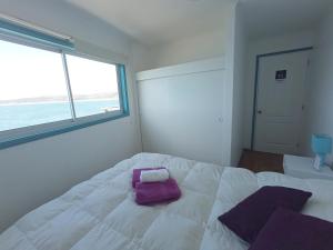 Postelja oz. postelje v sobi nastanitve Bahía Luz Hostal