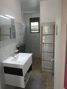 A bathroom at Gite bagatelle classé 2 étoiles