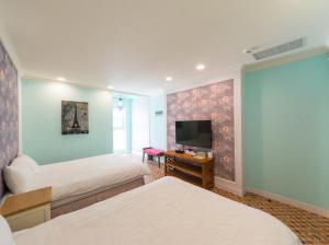Pretty Nanwan B&B 객실 침대