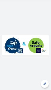 a set of three sticker labels for safe travels at Apartman Kiss in Osijek
