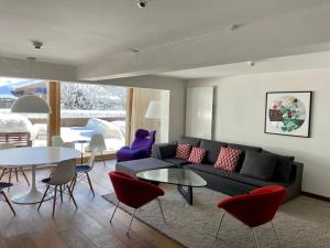 Istumisnurk majutusasutuses Hotel Krone Lenk