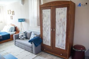 Posteľ alebo postele v izbe v ubytovaní FruPi-Apartmanok