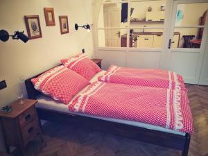 Postel nebo postele na pokoji v ubytování Apartmány na Trojmezí, byt Leopold