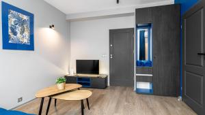 Televízia a/alebo spoločenská miestnosť v ubytovaní Comfy Apartments - Park Technologiczny