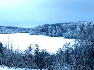 Baza otdyha Valdajskaja durante o inverno